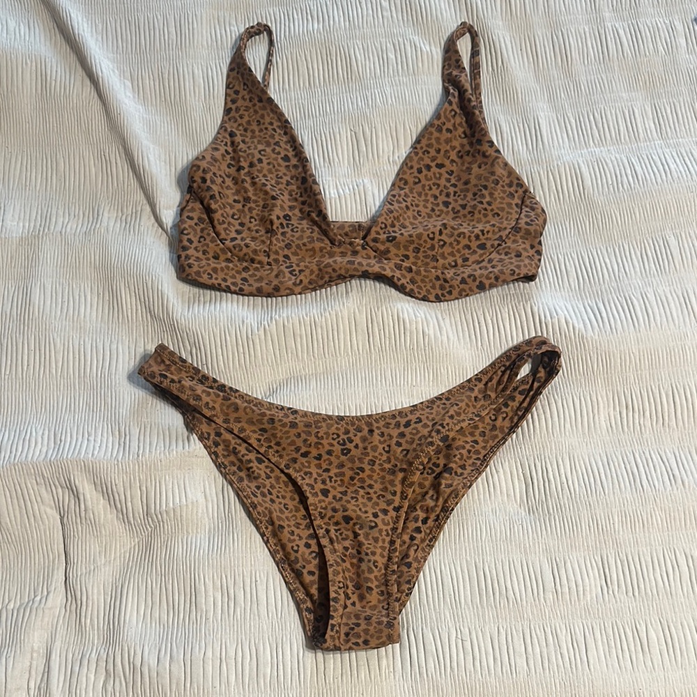 Leopard Print Bikini Set